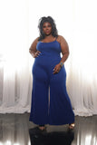 SUMMER CHIC BASIC JUMPSUIT - BLUE