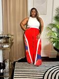 ALWAYS ENOUGH PANT-RED WHIT BLUE