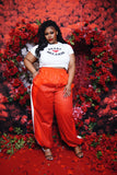 KEEP IT TRACKING TRACK PANT-RED