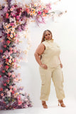 PLAY FAIR CARGO JUMPSUIT (Beige)